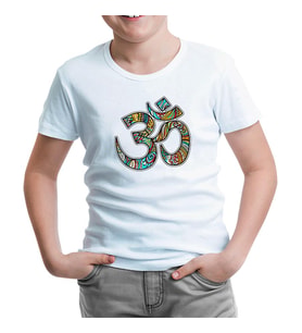 Yoga - Logo Beyaz Çocuk Tshirt