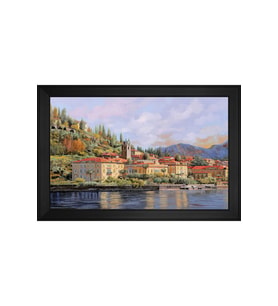 Manzara Temalı Kanvas Tablo 80 x 110 cm Siyah Çerçeve
