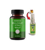 Magnezyum 1 Ad Bisglisinat magnezyum sitrat malat & vitamin b2 B3 B6 Caps 60lı + Çörek Otu Yağ