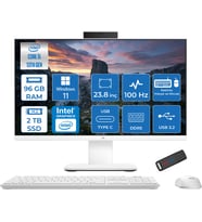 Asus V440VAK Intel Core İ5-13420H 96GB Ddr5 2tb SSD 23.8" Fhd 100HZ 250NITS WIN11HOMEBEYAZ Allınone Bilgisayar BSI58512W0DH39+ZETTAUSBBELLEK