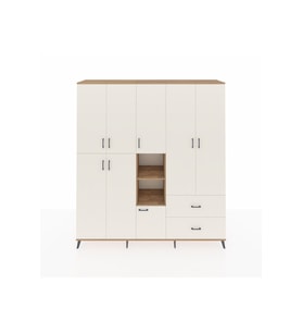 Hyperion Gardrop 12 Raflı 2 Çekmeceli Tek Askılı 220x44x243 Çam-Aytaşı/Aytaşı