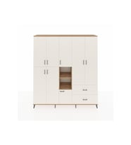 Hyperion Gardrop 12 Raflı 2 Çekmeceli Tek Askılı 220x44x243 Çam-Aytaşı/Aytaşı