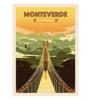 Monteverde Kosta Rika Tablo Ahşap Poster Dekoratif