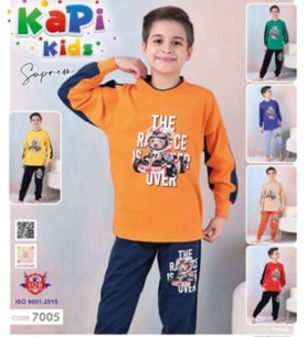 Kapi Kids 7011 Erkek Çocuk Uzun Kol Pijama Takım