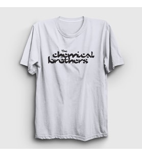 Presmono Unisex Beyaz Logo The Chemical Brothers T-Shirt 554853tt (Beyaz)