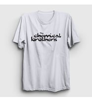 Presmono Unisex Beyaz Logo The Chemical Brothers T-Shirt 554853tt (Beyaz)