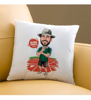 Kişiye Özel Sporcu Karizmatik Erkek Karikatürlü Yastık
