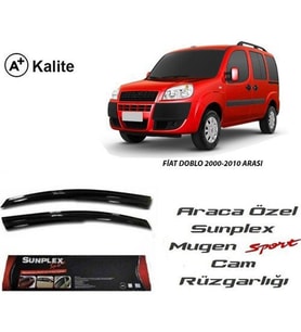 Fiat Doblo Cam Rüzgarlığı Mugen Tip Sunplex 2li