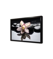 Spa Taşları ve Orkide Çerçeveli Mdf Tablo