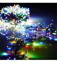 Dodes 10m 100 LED Pilli 2 Kademeli RGB Işık Siyah Kablo
