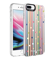 Apple iPhone 7 Plus Kılıf Desenli Zore Silver Sert Kılıf Noktalar