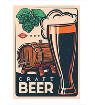 Fıçı Bira Temalı Modern Mdf Tablo