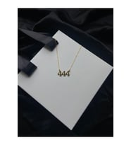 14k Altın Kaplama Melek Sayıları 444 Gümüş Kolye