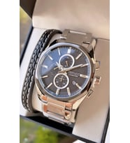 Ferrucci Function Erkek Kol Saati – Çelik Kordon, Siyah Kadran, Takvim & Dual Time