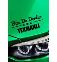 Erzurum Tekman Siyah Araç Sticker  Erzurum Bize De Derler  Tekmanlı 40x15 cm Oto Sticker
