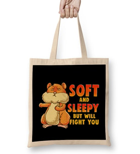 Cute Soft And Sleepy But Will Fight You Hamster Bez Çanta Uzun Saplı