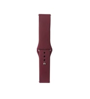 Huawei Honor Magic 2 46mm Uyumlu Band Serisi 22mm Klasik Kordon Silikon Strap Kayış (Şarap)