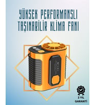 Northcity Yüksek Hızlı Mini Klima Fan – 11 m/s Rüzgar Gücü, 100 Hız Ayarı Turbo Taşınabilir Soğutma