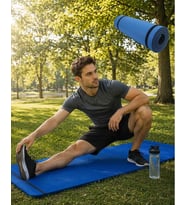 Northcity 10 mm Fitness Minderi: Tırtıklı Kaymaz Yüzey, Esnek Darbe Emici EVA Yoga Matı