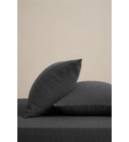 Müslin Yastık Kılıfı 2li 50x70 cm Antrasit Pamuklu