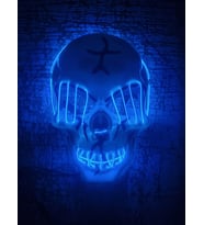 Halloween Maske Kuru kafa Işıklı Laciver Teller