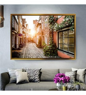 Altın Çerçeveli dekoratif tablo a693 (Gold)