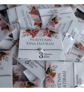 Kişiye Özel (20-50-100-200 Adet) Isimli Incili Şans Bilekliği Söz, Nişan, Kına, Nikâh, Hediyesi - BC0021