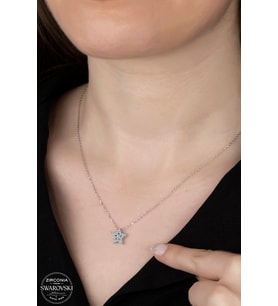 SWAROVSKİ CRYSTAL STAR 925 AYAR GÜMÜŞ KOLYE