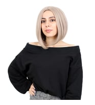 Kahkülsüz Düz Kısa Fiber Sen Peruk / Küllü Bebek Sarı