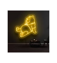 Winnie The Pooh Figürlü Dekoratif Neon Tabela