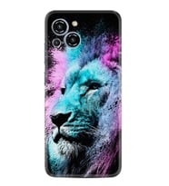 Reeder S23 Max Pro Kılıf Silikon Desen Özel Seri Pink Blue Leon 1603