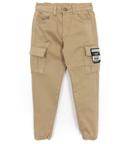 Kargo Cep Gabardin Erkek Çocuk Jogger Pantolon Camel