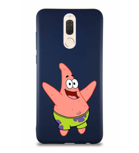 Huawei Mate 10 Lite Soft Premier Kapak Patrick Yıldız Tasarımlı Silikon Kılıf - Lacivert (Şeffaf)