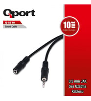 QPORT QPORT QST-10 3,5MM JAK 10MT SES UZATMA KABLOSU