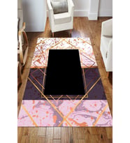 Dijital Kaymaz Taban Yıkanabilir Salon Halısı Mutfak Halısı Koridor Halısı Yolluk ND-HS-411 (Pembe)