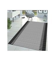 Eliana Home Baskılı, Yıkanabilir Kaymaz Taban Salon Halısı LNA1401-SD318 100x150 cm (Siyah)