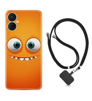 Tecno Spark 9T Kılıf Silikon Boyun Askılı İpli Desenli Silikon Dişlek 1615