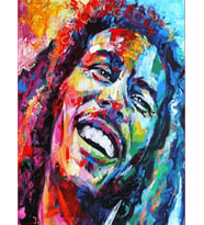 Bob Marley Sayılarla Boyama Seti 40x50 cm (Tuvale Gerili)