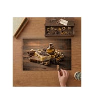Organik Sabun ve Sabun yağı Tasarımı 240 parça Ahşap Puzzle Ahşap Kutuda MP07653