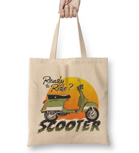 Vespa Mod Logo Bez Çanta Uzun Saplı