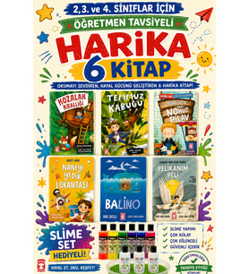 TİMAŞ 2,3. VE 4.SINIFLAR İÇİN ÖĞRETMEN TAVSİYELİ HARİKA 6 KİTAP -4 (SLİME SET HEDİYELİ)