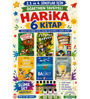 TİMAŞ 2,3. VE 4.SINIFLAR İÇİN ÖĞRETMEN TAVSİYELİ HARİKA 6 KİTAP -4 (SLİME SET HEDİYELİ)