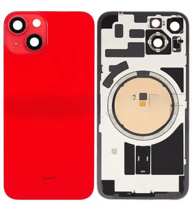 İphone 14 PLUS Full Arka Kapak Arka Kemere Lensli (CAM) KIRMIZI