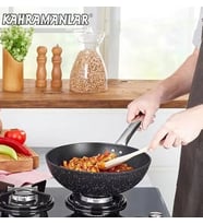 Kahraman KAH 3171 Titanyum Wok Tava 28 Cm (Siyah)