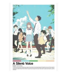 Sessiz Bir Ses Anime Poster Baskı Tablo Ahşap Poster Dekoratif