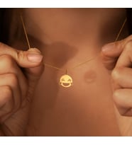Emoji 14 Ayar Altın Kolye