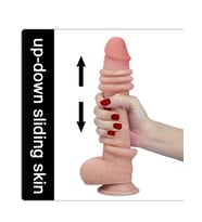 Kayar Derili Çift Katmanlı Realistik Dildo 23 cm