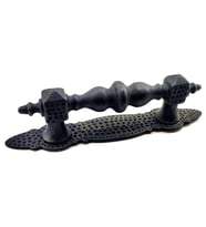 Antika Tarz Dekoratif Pirinç Ağır Kapı Çekme Kolu - Küçük, 215x40 mm, Oksit