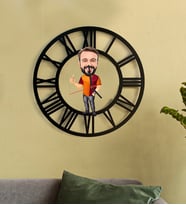 Kişiye Özel Taraftar Karikatür 3D Ahşap Mdf Duvar Saati 156