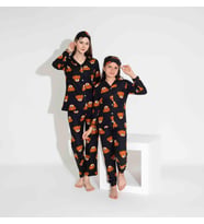Yeni Sezon Sonbahar/Kış Kız Çocuk Ayıcık Desenli Süet Pijama Takımı 2724-1 Siyah Ayıcık
